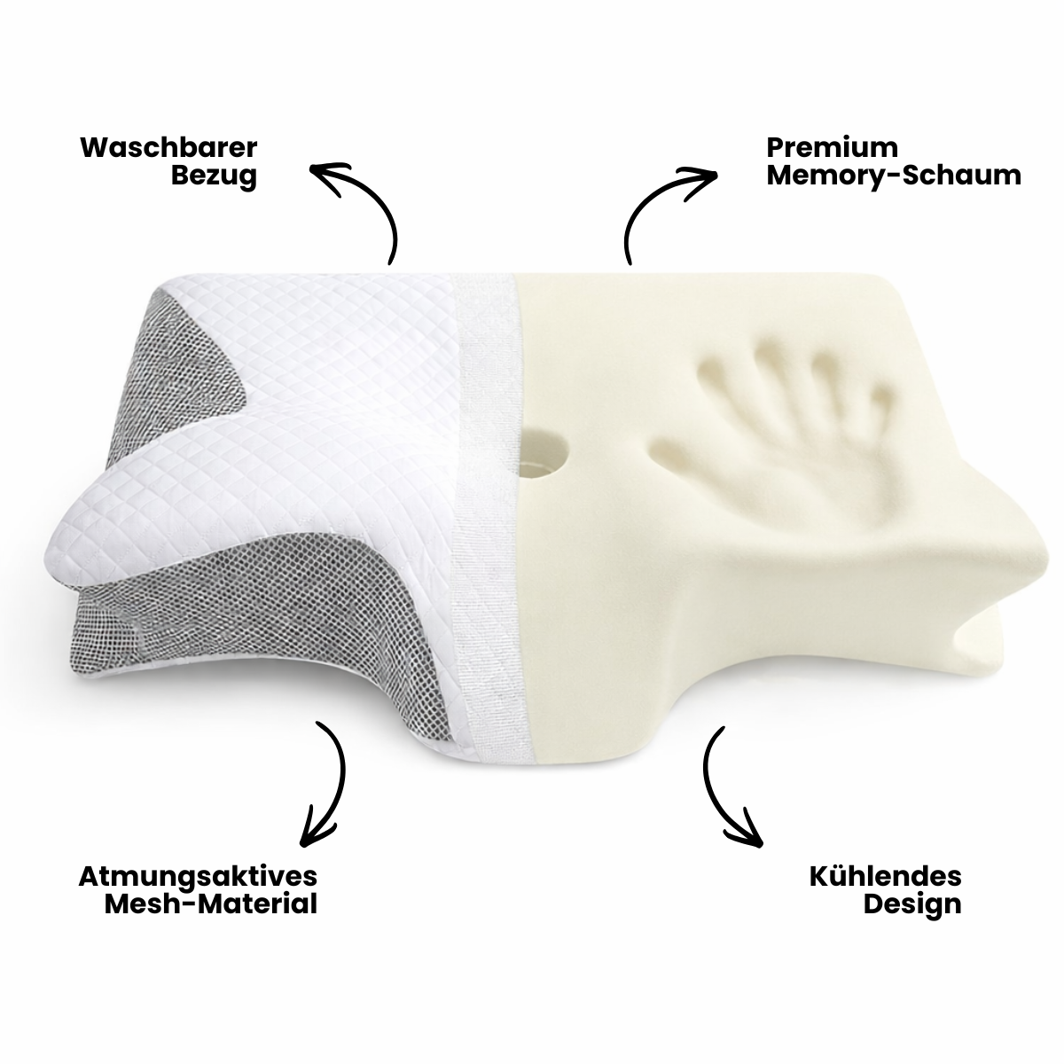 Recovery Pillow - Ergonomisches Kopf & Nackenstützkissen