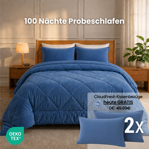 CloudFresh™ Decke – Die 2-in-1 Ganzjahresdecke, die den Bettbezug überflüssig macht.